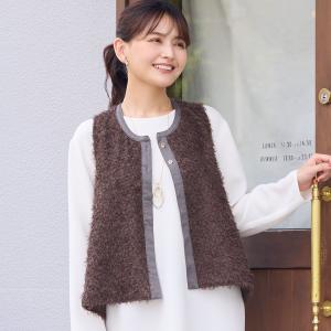 Жилет из жаккардовой ткани с прозрачными вставками, изготовленный в Японии, можно стирать. Можно стирать Lobjie, цвет Brown