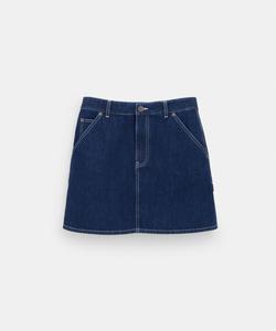 Джинсовая юбка в стиле милитари