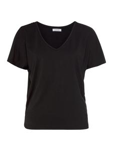 Рубашка с короткими рукавами черного цвета LASCANA