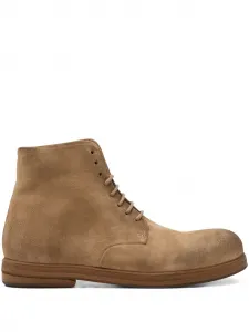 Замшевые ботинки Zucca Zeppa на шнуровке Marsèll, коричневый