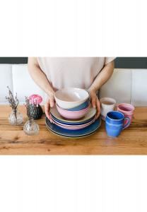 Сервиз обеденный, керамика ОССИЯ MäSer, sand/ hellblau