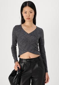 Топ с длинными рукавами VMHELA TWO WAY WRAP Vero Moda, темно-серый