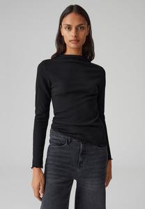 Топ OPUS SLIM FIT RIB FUNNEL NECK, Black