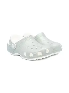 Кроксы с блестками Crocs Kids, зеленый