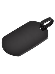 Adeliás Кулон унисекс - гравированный кулон из нержавеющей стали черного цвета