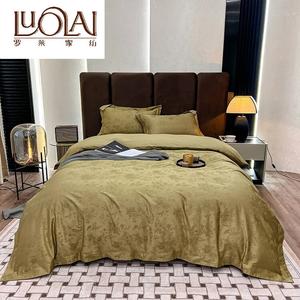 LUOLAI HOME Комплект постельного белья 1,5 м, 4 предмета (под одеяло 200*230 см), цвет Lantingxu-Green JM