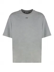 Футболка с круглым вырезом OFF-WHITE, серый