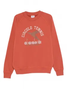 Свитшот с принтом-логотипом Diadora, коричневый