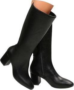 Модные ботинки с круглым носком, массивным каблуком и платформой, средние по голенищу, застежка-молния, кожаные ботильоны, удобная повседневная зимняя обувь Generic, Black