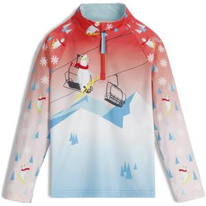 Детская светоотражающая футболка с половинной молнией для девочек Spyder, Coral Haze