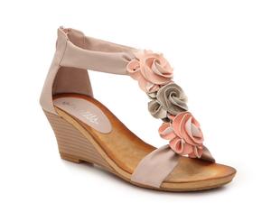 Сандалии Patrizia by Spring Step Harlequin на танкетке, blush / coral / pewter