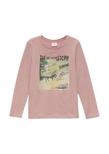 Лонгслив s.Oliver Shirt, темно-розовый