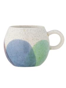 Кружка PAULA с круговым узором, сине-зеленая, с ручкой Bloomingville