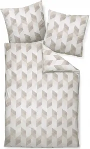 Постельное белье Janine Satin Palermo с узором "Ромбы", бежевый, серый, белый, 155 x 220 см. Узор "Ромбы", бежевый, серый, белый. Original Janine