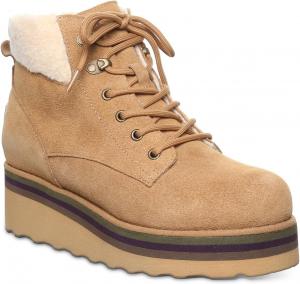 Женские ботинки BEARPAW Retro Quinn - различные цвета и размеры | Классическая замша | Легкая шнуровка, Iced Coffee