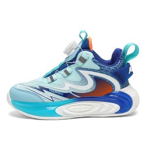 Детские баскетбольные кроссовки с противоскользящей амортизацией, износостойкими и отскоковыми подошвами Mulinsen, аква