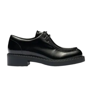 Кроссовки Prada Wmns Brushed Leather Lace-Up, черный