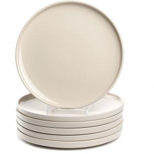 Набор тарелок Обеденные тарелки ROMA, керамические тарелки, около 27 см, 6 предметов Набор посуды, сервис, пригодно для мытья в посудомоечной машине Leonardo, кремовый