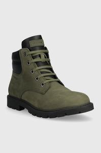 Детская кожаная зимняя обувь Geox, зеленый