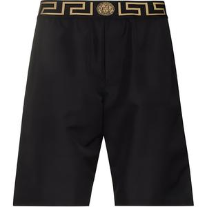 Шорты Greca с каймой VERSACE, черный