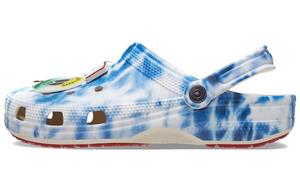 Классические сабо Levi's Tie-Dye Crocs, синий/белый