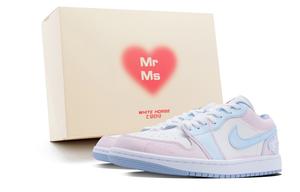 Air 1 Устойчивые к скольжению Кроссовки Баскетбольные Низкие Винтажные Женские Розовые Голубые Jordan