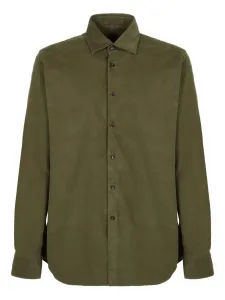 Рубашка с длинными рукавами на пуговицах Slowear, зеленый