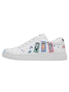 Кроссовки на шнуровке Dogo Ace Sneakers - Cats on the Beach, белый