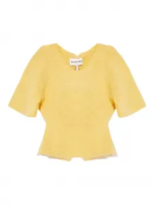 Трикотажная футболка Rylaine с бантом на спине Munthe, желтый