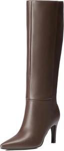 Рейтовые сапоги по колено для женщин, сексуальные, с заостренным носком, на шпильке, высокие сапоги, с боковой молнией, модные сапоги Reitoye, Braun