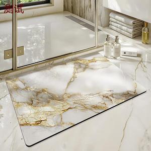 Dajiang Ковер 50х110 см из ПВХ, для ванной комнаты, нескользящий, быстросохнущий, с узором