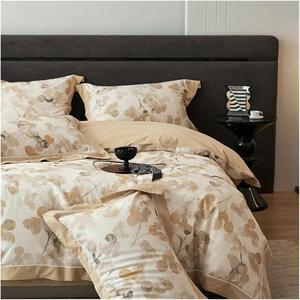 YUSIWOAL Комплект постельного белья из махры 1000TC египетский хлопок с цветочным принтом Blossom