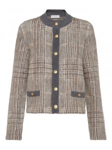 Brunello Cucinelli жаккардовый кардиган, серый