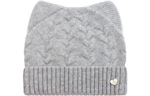 Женская шапка бини ELLE, серебро feather серый