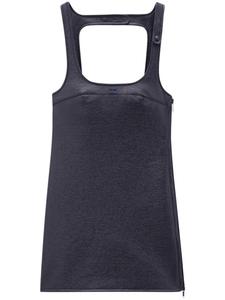 Courrèges виниловое платье мини без рукавов, синий