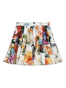 Dolce & Gabbana Kids юбка с цветочным принтом, белый