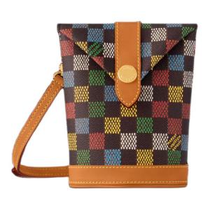 LOUIS VUITTON Кожаная сумка через плечо унисекс разноцветная