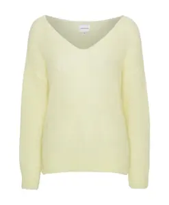 Вязаный свитер Carly с V-образным вырезом Americandreams, желтый