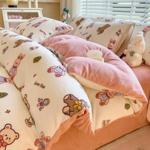 Antarctic Пододеяльник 150х200 см из молочного велюра, комплект из 3 предметов, цвет A-Lucky Star-Blue