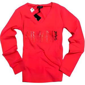 ARMANI JEANS Женская футболка красная