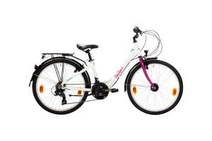 Детский велосипед Bellini Emma 21 - 24 дюймов - Tiefeinsteiger - 2024, цвет Weiß|Pearl WhitePink