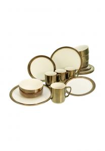 Сервиз комбинированный Creatable Modern Industrial, 16 штук, бело-золотой