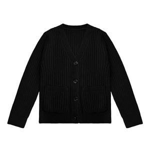 Детский кардиган с воротником V-образной формы, длинными рукавами и карманами Maxxis Merch, Black