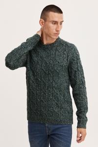 Пуловер CASUAL FRIDAY Strick Karl 0044 crew neck cable knit 20504501, зеленый