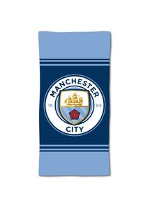 Cofi 1453 Банное полотенце, пляжное полотенце "Манчестер Сити" 70x140 см из микрофибры синего цвета