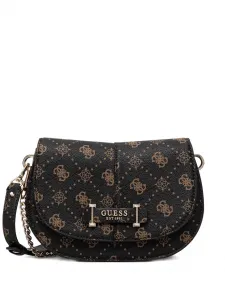 Сумка через плечо Carrie с монограммой и цепочкой Guess Usa, коричневый