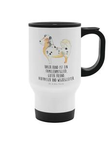 Белая кофейная кружка с изображением австралийской овчарки и надписью Mr. & Mrs. Panda