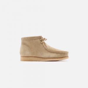 Ботинки женские Clarks WMNS Wallabee замшевые, бежевый