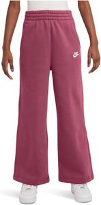 Брюки Nike Kids Club Fleece Wide-Leg Pants, цвет Sweet Beet/Sweet Beet/White