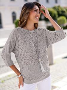 Ажурный свитер из светло-серого меланжа WITT WEIDEN